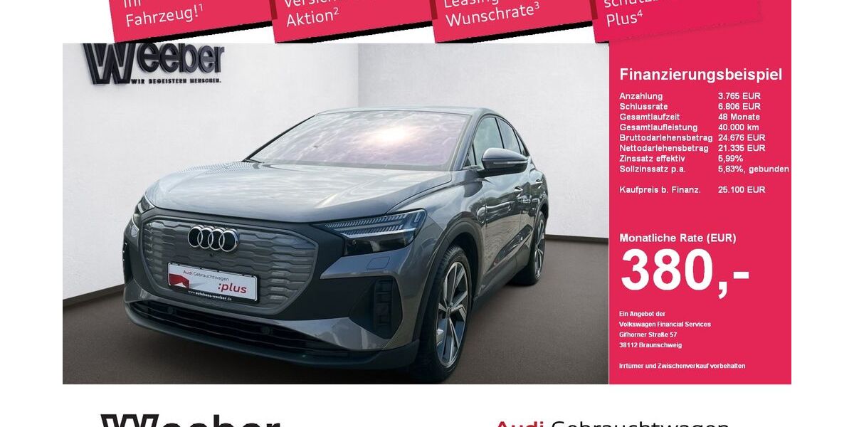 Audi Q4 e-tron 53.633 km 25.100 &euro; Herrenberg 71083