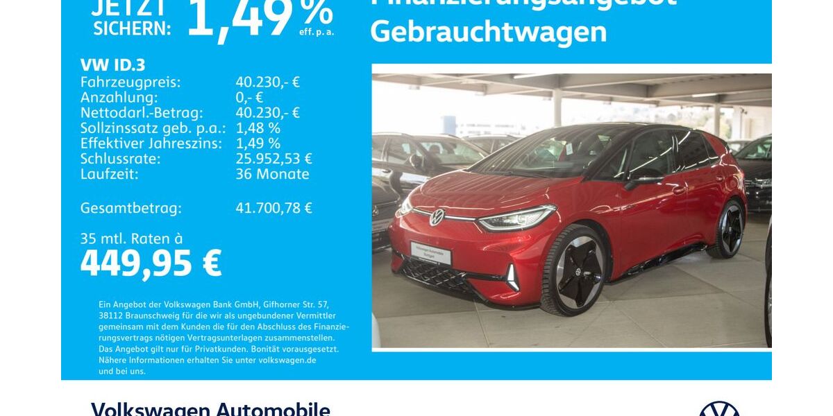 VW ID.3 17.915 km 39.930 &euro; Stuttgart-Wangen 70188