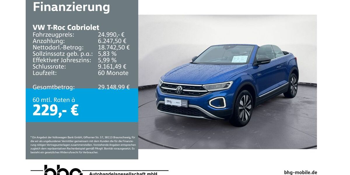 VW T-Roc 8.665 km 24.990 &euro; Mössingen 72116