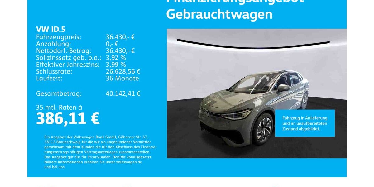 VW ID.5 24.501 km 36.230 &euro; Stuttgart-Wangen 70188