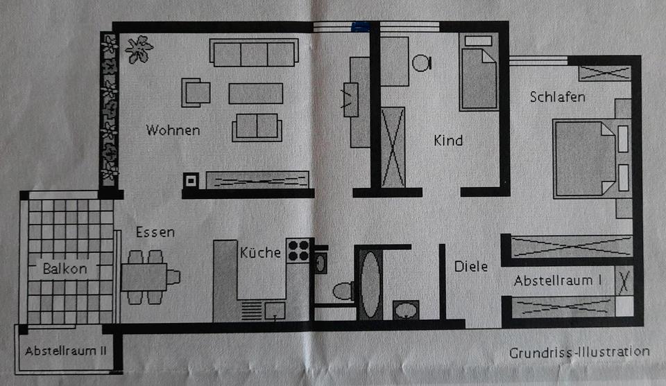 Etagenwohnung Sindelfingen Darmsheim - 3 Zimmer, 85 m&sup2;, 279.000&euro; | Angebot:26710701
