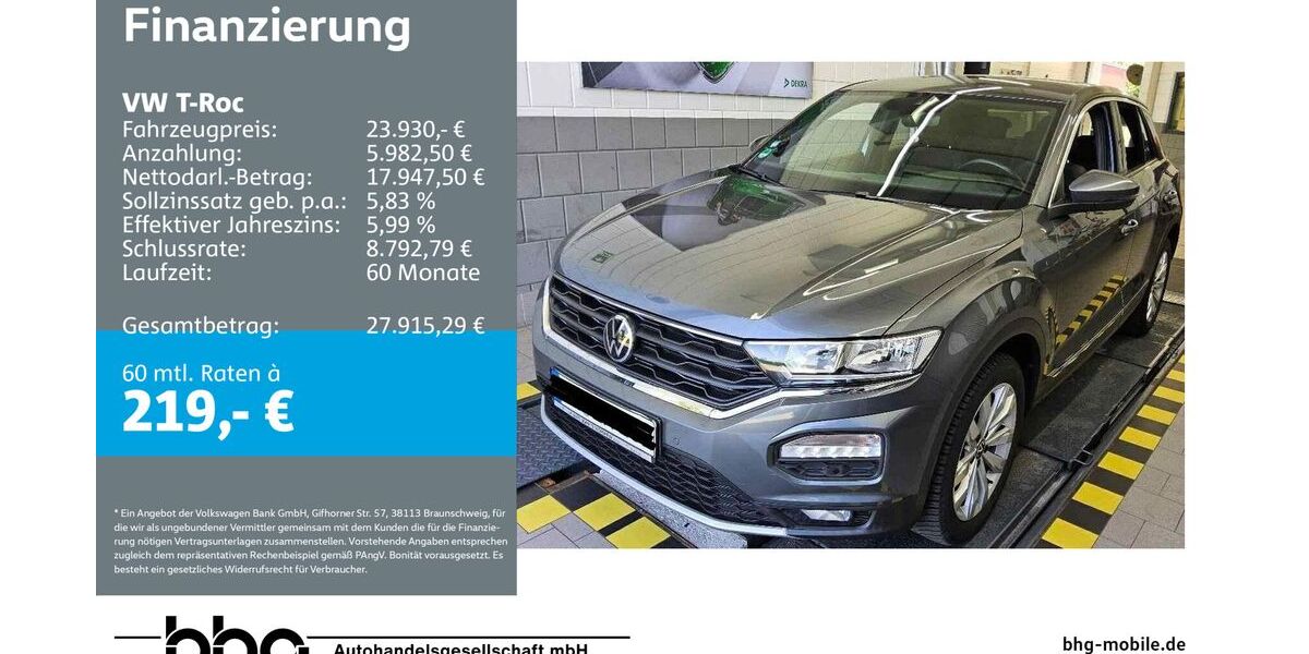 VW T-Roc 20.944 km 23.930 &euro; Mössingen 72116