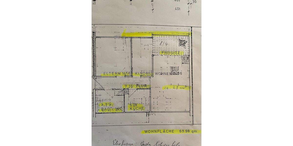 Etagenwohnung Reutlingen Ringelbach - 3 Zimmer, 70 m&sup2;, 280.000&euro; | Angebot:25657615