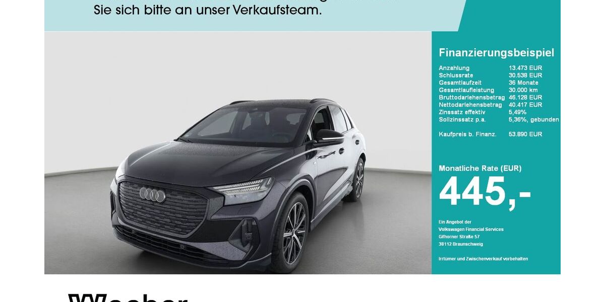Audi Q4 e-tron 7.697 km 53.890 &euro; Herrenberg 71083