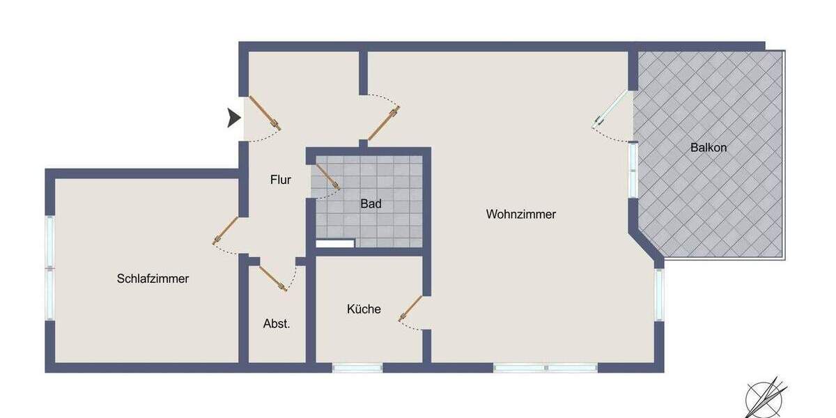 Etagenwohnung Filderstadt Plattenhardt - 2 Zimmer, 55 m&sup2;, 230.000&euro; | Angebot:25663323