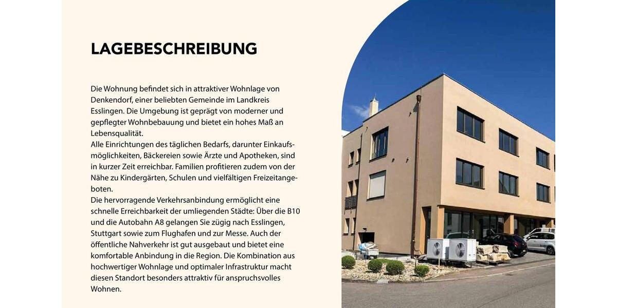 Etagenwohnung Denkendorf - 3 Zimmer, 110 m&sup2;, 1.865&euro; | Angebot:26254973