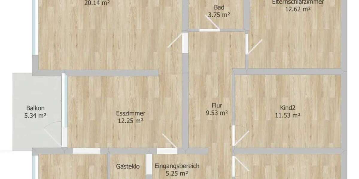 Etagenwohnung Herrenberg - 4 Zimmer, 96 m&sup2;, 330.000&euro; | Angebot:24821364