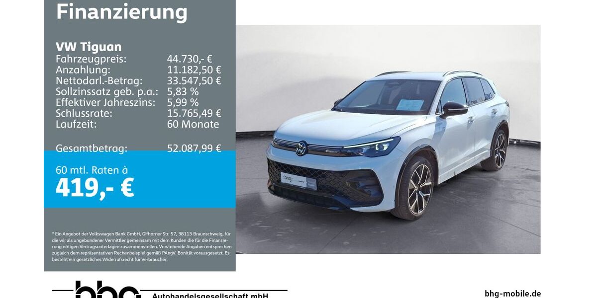 VW Tiguan 14.887 km 43.660 &euro; Mössingen 72116