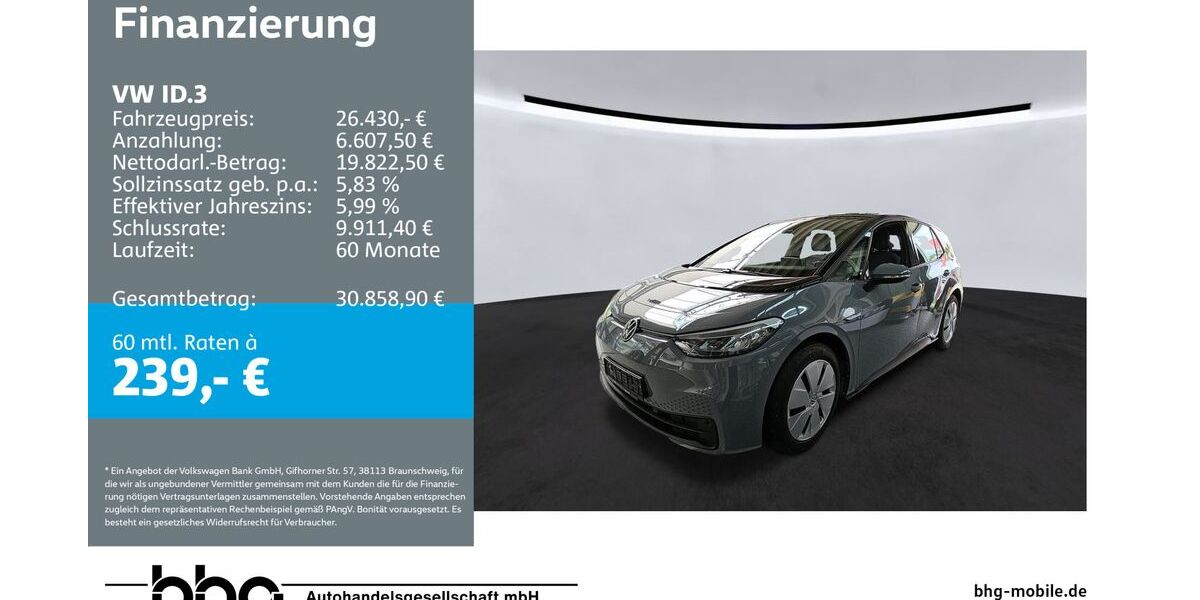 VW ID.3 11.903 km 25.930 &euro; Reutlingen 72770