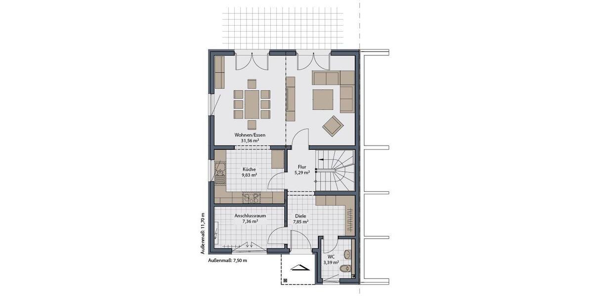 Doppelhaushälfte Walddorfhäslach - 4 Zimmer, 130 m&sup2;, 2.450&euro; | Angebot:25961724