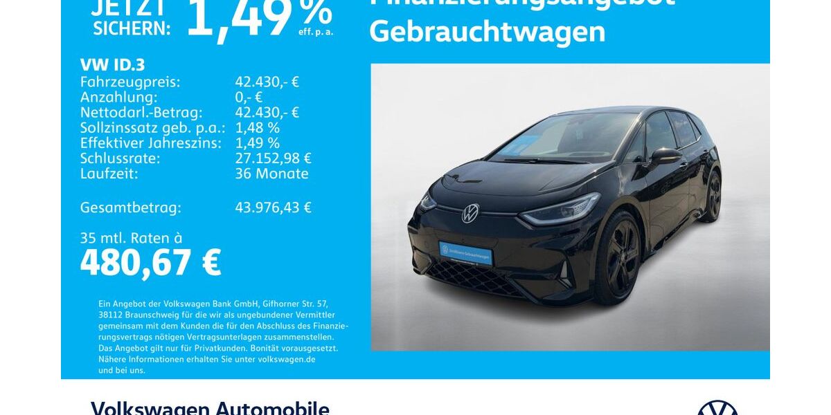 VW ID.3 17.296 km 41.930 &euro; Stuttgart-Wangen 70188