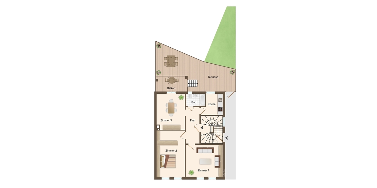 Gepflegte 3-Zi.-Altbauwohnung mit Balkon und großer Terrasse in Stuttgart-West - Erdgeschoßwohnung Stuttgart Stuttgart-West (Stadtbezirk) | Angebot:27505240