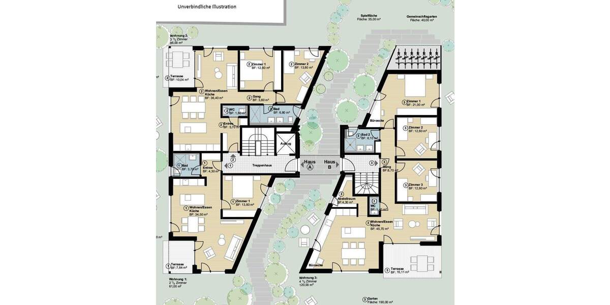 Etagenwohnung Hildrizhausen - 2 Zimmer, 60 m&sup2;, 363.000&euro; | Angebot:25748784