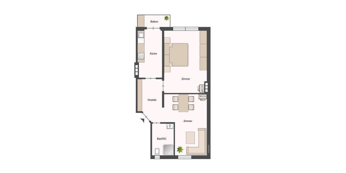 Etagenwohnung Stuttgart Mitte - 2 Zimmer, 53 m&sup2;, 279.000&euro; | Angebot:25746177
