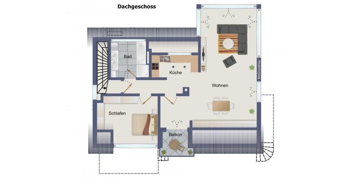 Aussicht, Sonne & Komfort: 2½‑Zi. DG‑Wohnung in gehobener Ausstattung - Wallbox‑Vorbereitung - Dachgeschoßwohnung Schönaich | Angebot:26945980