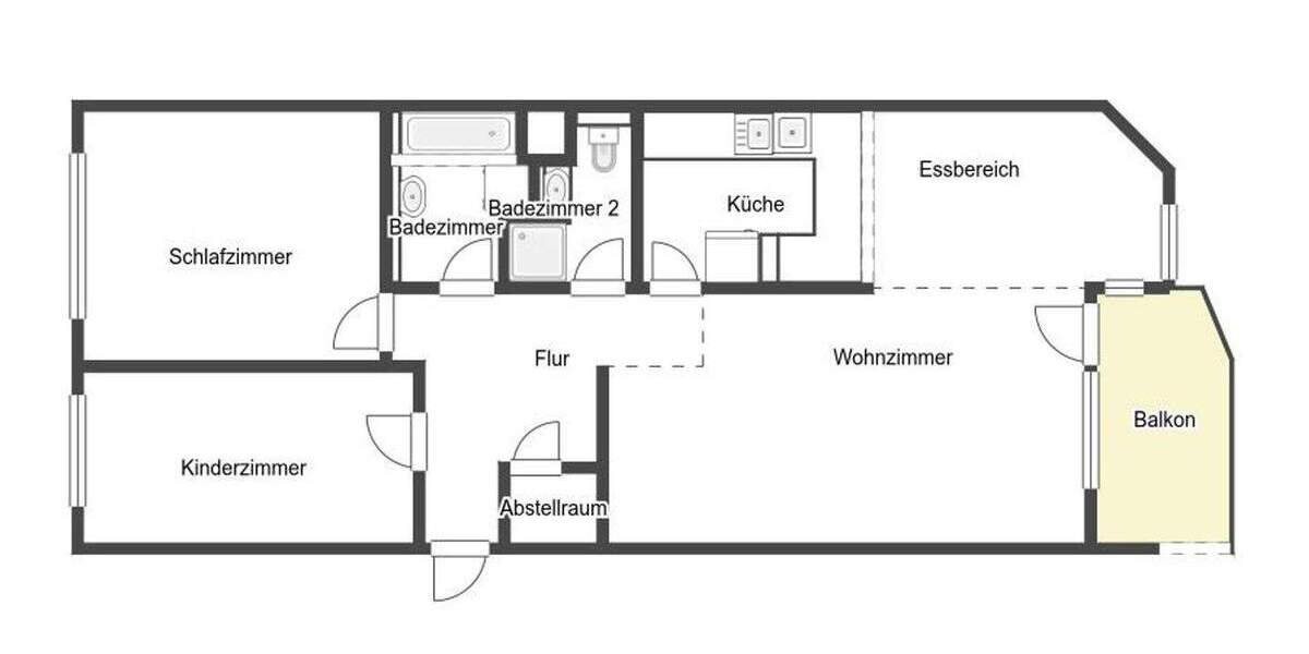 Etagenwohnung Stuttgart Heumaden - 3 Zimmer, 85 m&sup2;, 315.000&euro; | Angebot:25838535