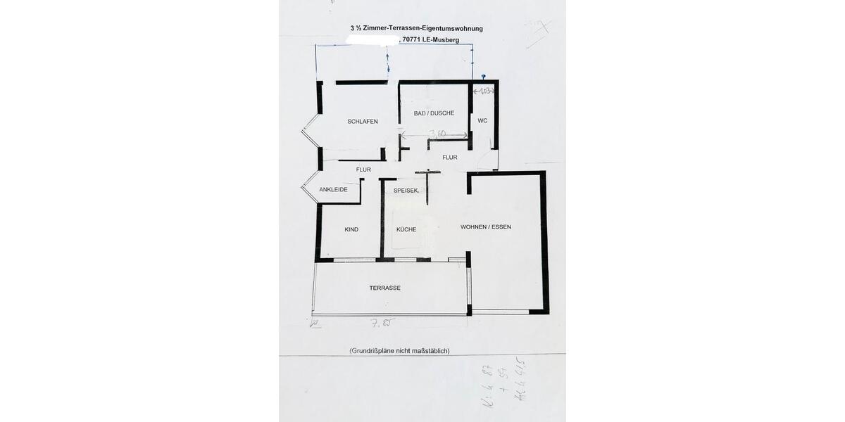 Terrassenwohnung Leinfelden-Echterdingen Echterdingen - 3.5 Zimmer, 104 m&sup2;, 444.000&euro; | Angebot:25394734