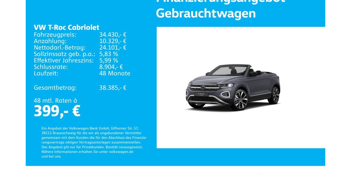 VW T-Roc 8.306 km 33.930 &euro; Stuttgart-Wangen 70188