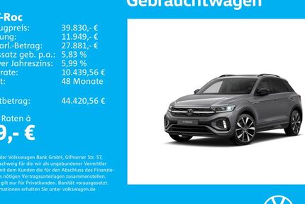 VW T-Roc 1.501 km 39.830 &euro; Stuttgart-Wangen 70188