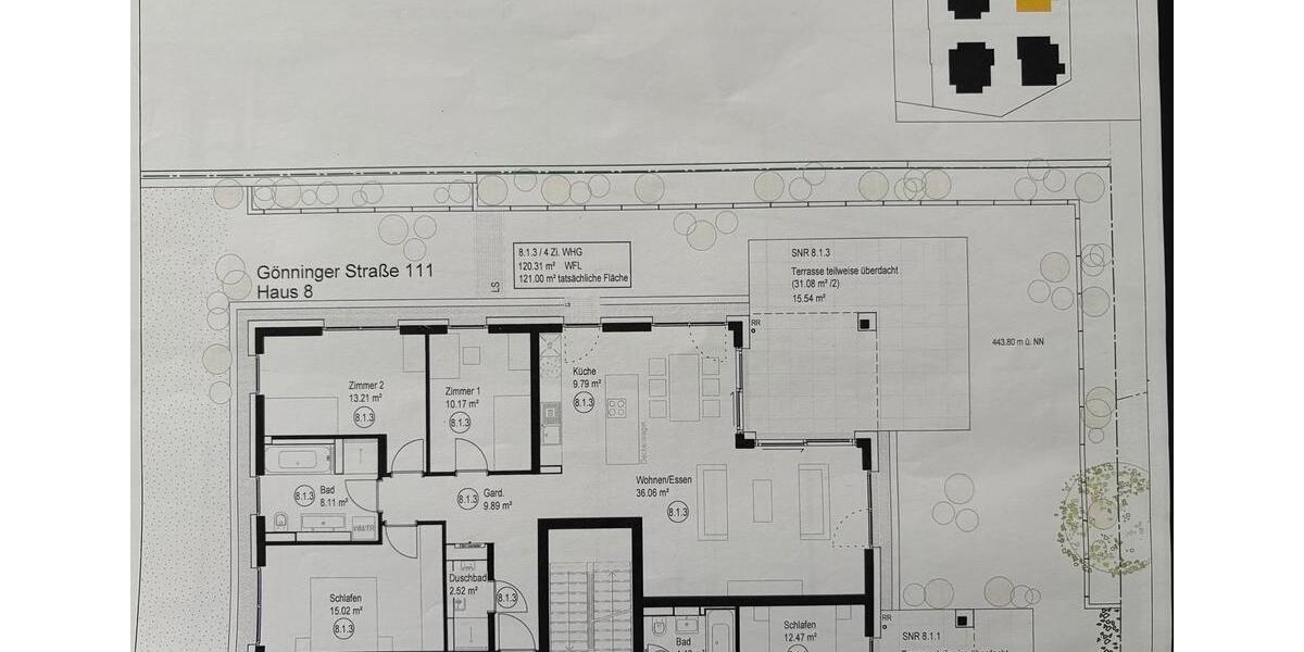 Terrassenwohnung Pfullingen - 4 Zimmer, 121 m&sup2;, 620.000&euro; | Angebot:26957484