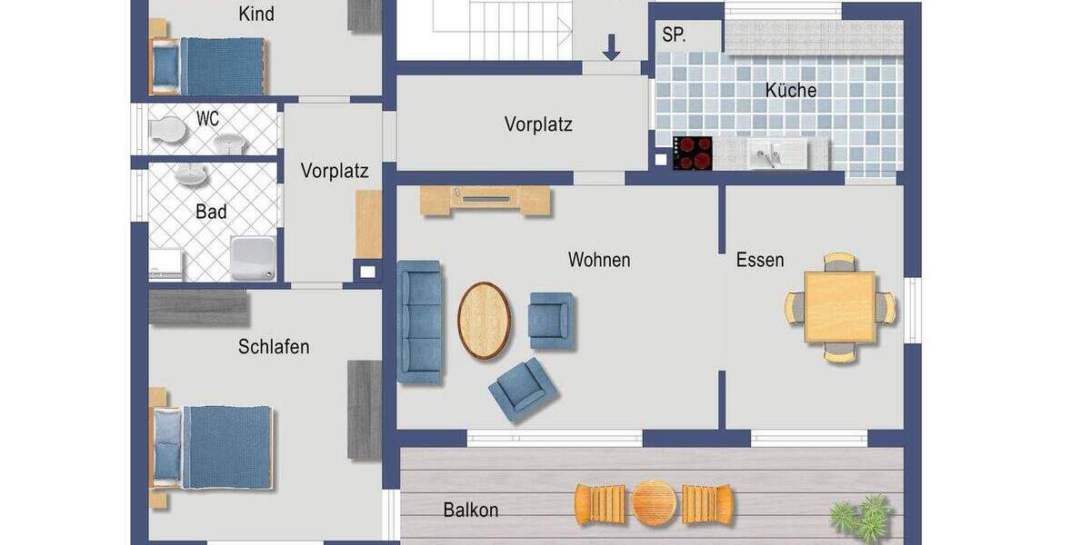 Etagenwohnung Jungingen - 5 Zimmer, 142 m&sup2;, 295.000&euro; | Angebot:25909517