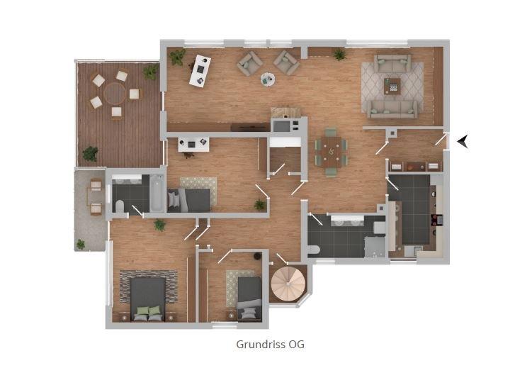 Terrassenwohnung Lichtenstein - 5 Zimmer, 174 m&sup2;, 1.300&euro; | Angebot:26162876