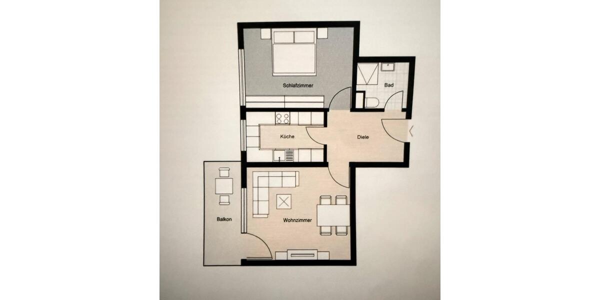 Etagenwohnung Neckartenzlingen - 2 Zimmer, 42 m&sup2;, 900&euro; | Angebot:26588272