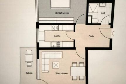 Wohnung Neckartenzlingen - 2 Zimmer, 42 m&sup2;, 900&euro; | Angebot:26588272