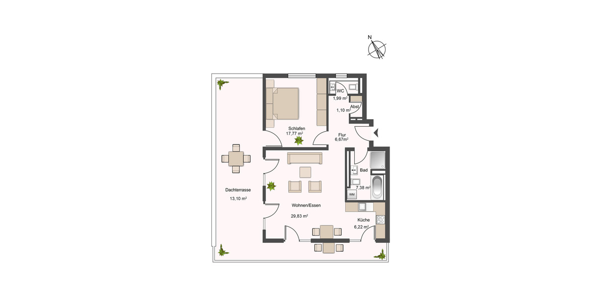 Etagenwohnung Leinfelden-Echterdingen Echterdingen - 2 Zimmer, 84 m&sup2;, 498.000&euro; | Angebot:25701425