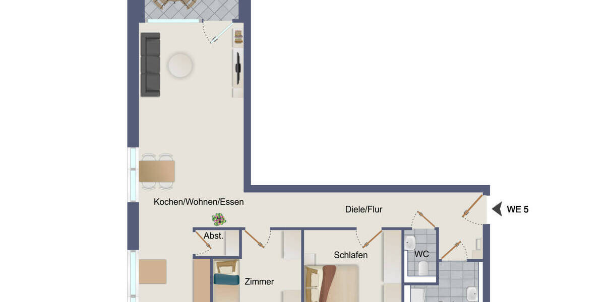 Etagenwohnung Herrenberg / Gültstein Gültstein - 3 Zimmer, 78 m&sup2;, 479.500&euro; | Angebot:25738277