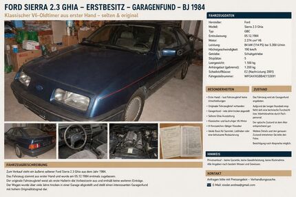 Ford Sierra 70.000 km 7.900 &euro; Mössingen 72116