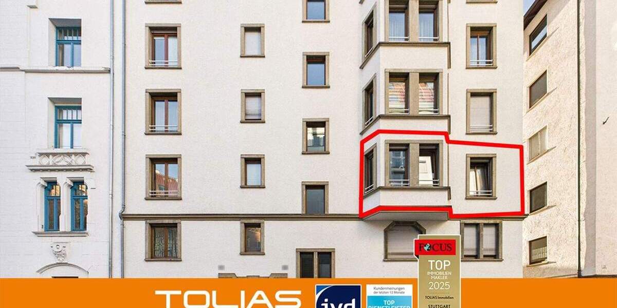 Etagenwohnung Stuttgart West - 3 Zimmer, 75 m&sup2;, 399.000&euro; | Angebot:25671742