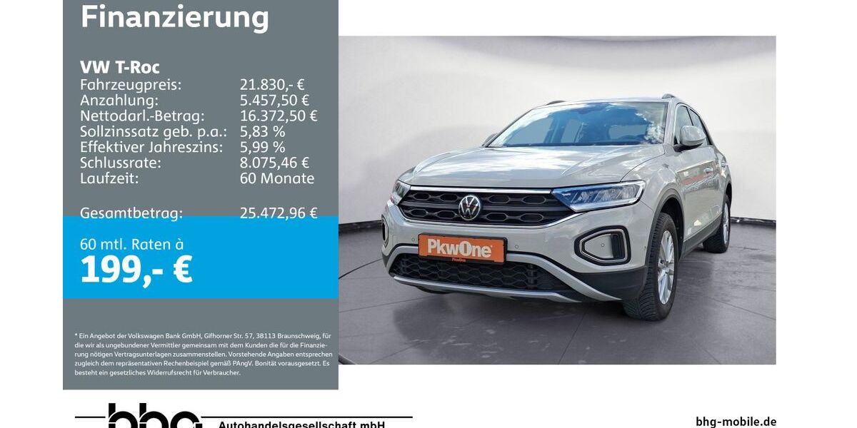 VW T-Roc 28.695 km 21.830 &euro; Mössingen 72116