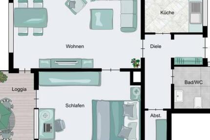 Wohnung Metzingen - 2 Zimmer, 48 m&sup2;, 160.000&euro; | Angebot:25262151