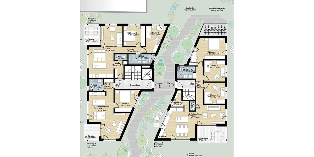 Etagenwohnung Hildrizhausen - 3 Zimmer, 85 m&sup2;, 498.800&euro; | Angebot:25704253