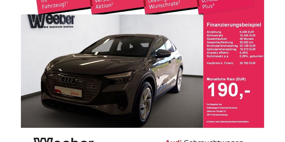 Audi Q4 e-tron 26.002 km 24.890 &euro; Herrenberg 71083