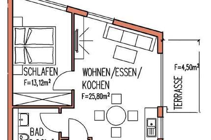 Wohnung Dettingen - 2.5 Zimmer, 49 m&sup2;, 865&euro; | Angebot:25349302