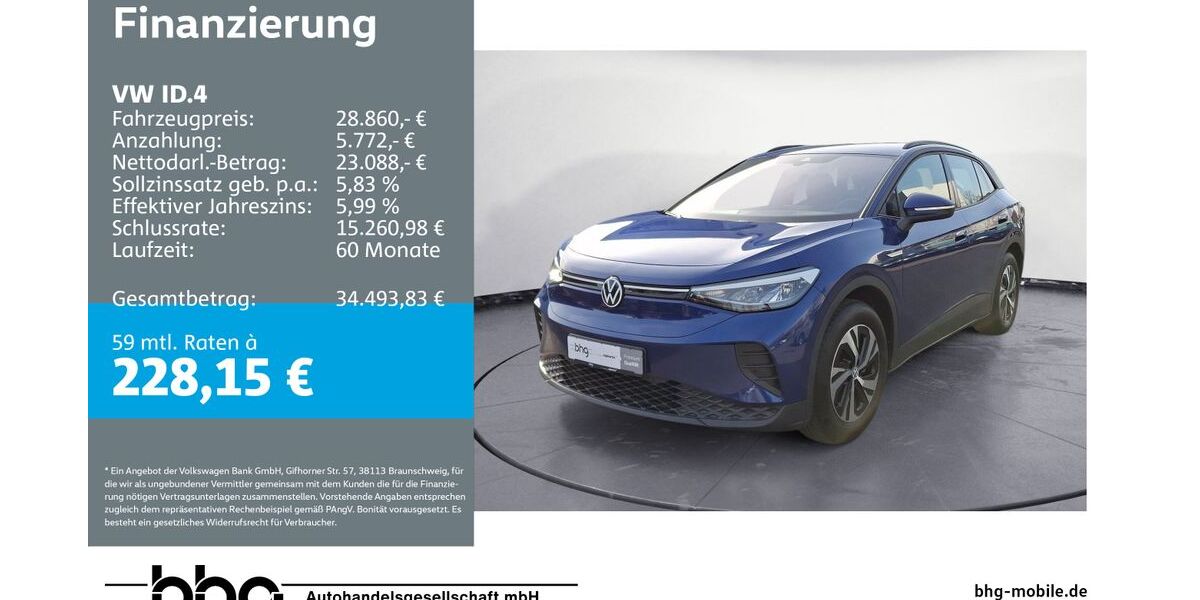 VW ID.4 16.929 km 28.860 &euro; Reutlingen 72770