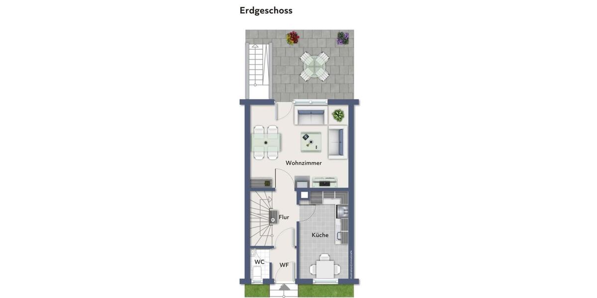 Reihenhaus Nürtingen - 4 Zimmer, 76 m&sup2;, 1.300&euro; | Angebot:25506985