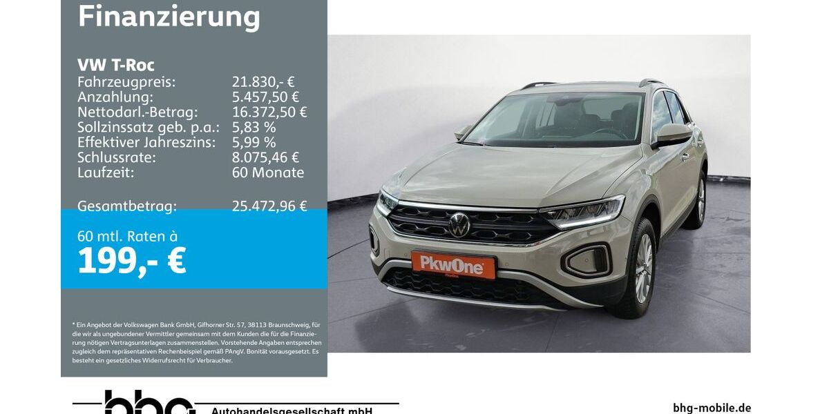 VW T-Roc 28.695 km 21.830 &euro; Mössingen 72116