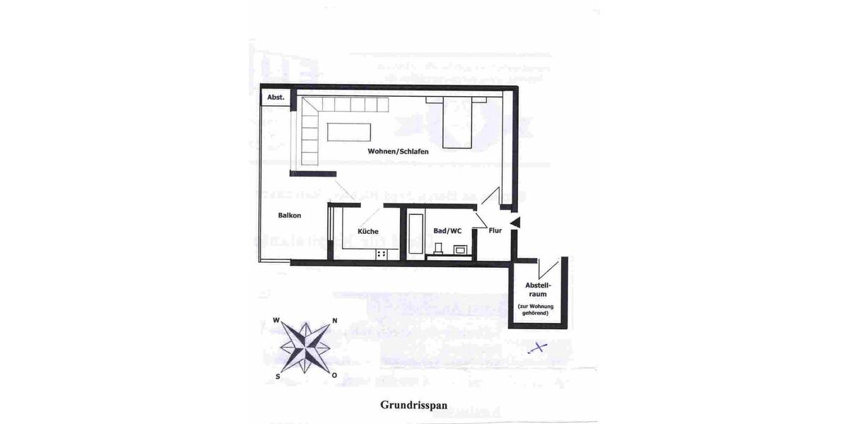 Etagenwohnung Böblingen - 1.5 Zimmer, 48 m&sup2;, 179.000&euro; | Angebot:26940671
