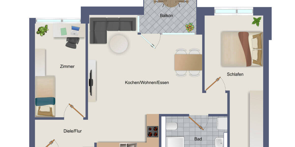Etagenwohnung Herrenberg / Gültstein Gültstein - 3 Zimmer, 64 m&sup2;, 394.500&euro; | Angebot:25692076