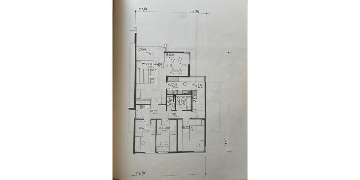 Etagenwohnung Rottenburg am Neckar - 5.5 Zimmer, 107 m&sup2;, 315.000&euro; | Angebot:24217433