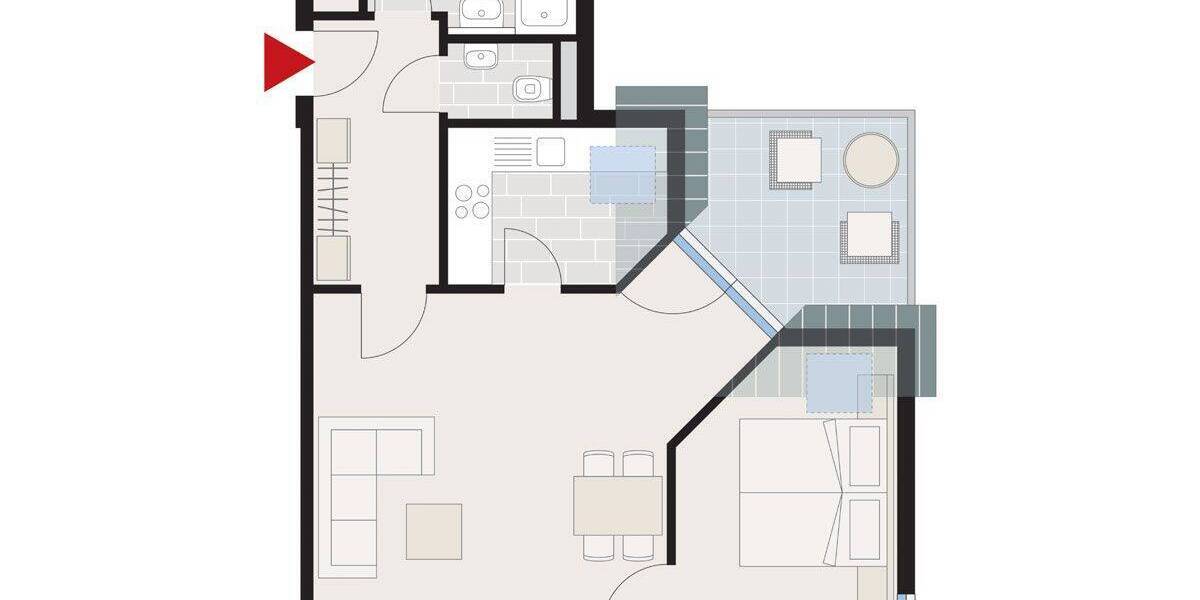 Etagenwohnung Sindelfingen Maichingen - 2 Zimmer, 62 m&sup2;, 219.000&euro; | Angebot:26231110