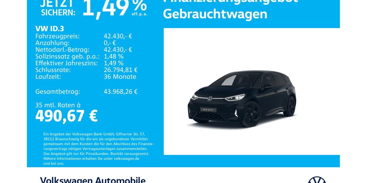 VW ID.3 4.014 km 41.930 &euro; Stuttgart-Wangen 70188