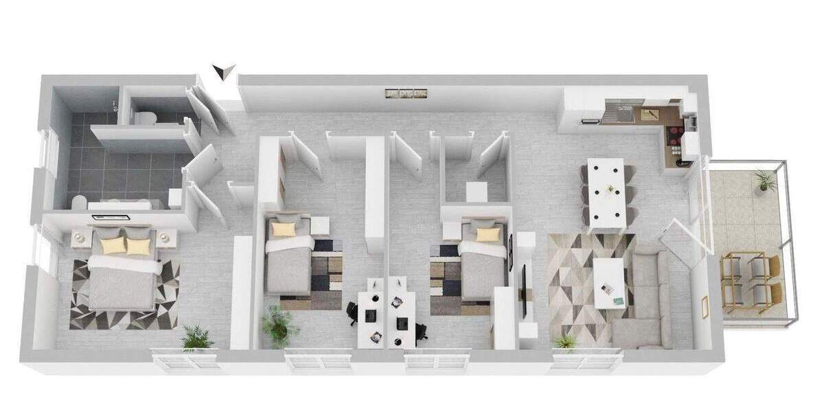 Etagenwohnung Rottenburg Ergenzingen - 4 Zimmer, 101 m&sup2;, 487.000&euro; | Angebot:25657335