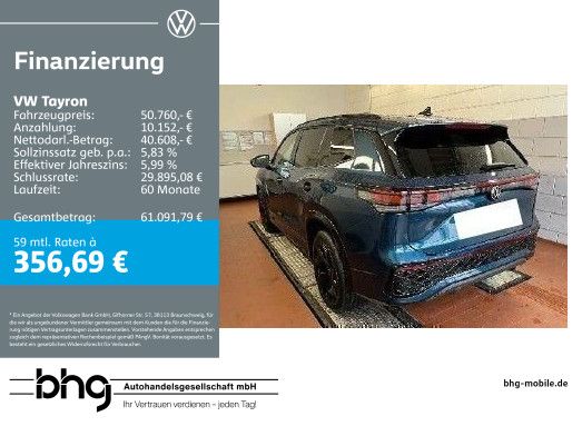 VW Tayron 16.270 km 50.760 &euro; Mössingen 72116