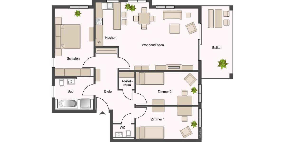 Etagenwohnung Holzgerlingen - 4 Zimmer, 116 m&sup2;, 1.555&euro; | Angebot:26337720