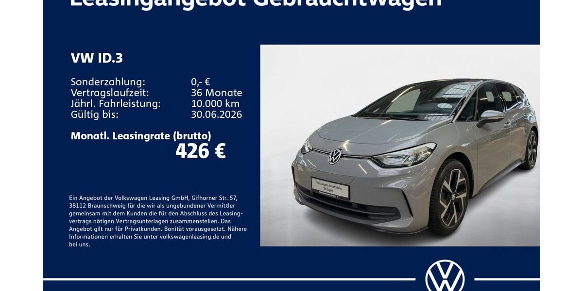 VW ID.3 15.306 km 29.730 &euro; Stuttgart-Feuerbach 70469