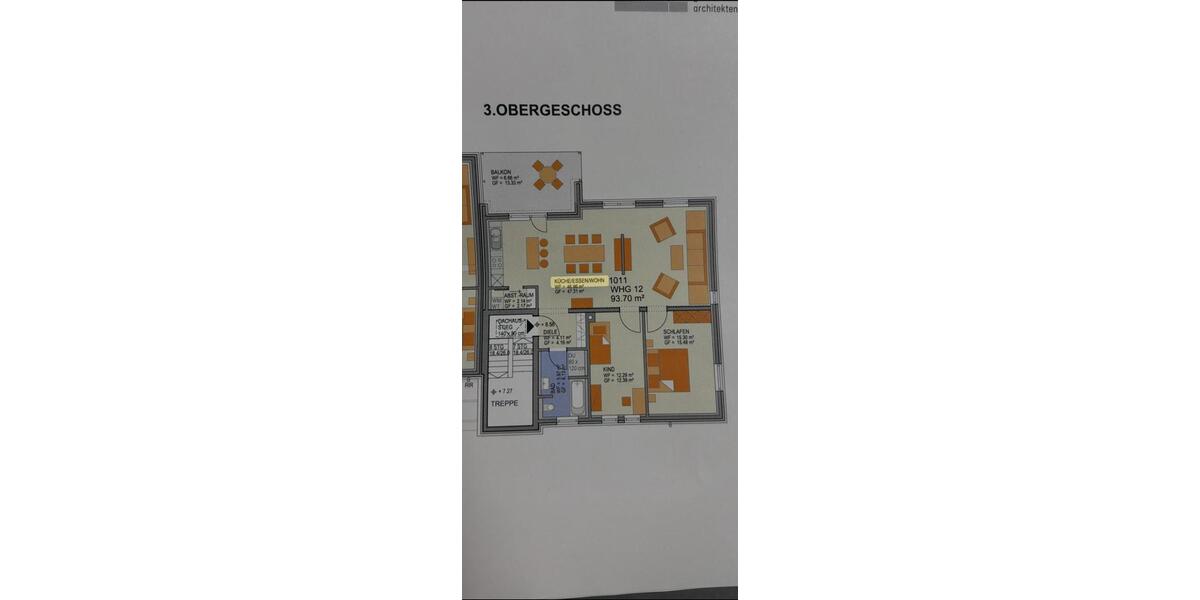 Dachgeschoßwohnung Hechingen - 3 Zimmer, 94 m&sup2;, 1.280&euro; | Angebot:26216355